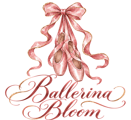 Ballerina Bloom, logo romantique rose foncé