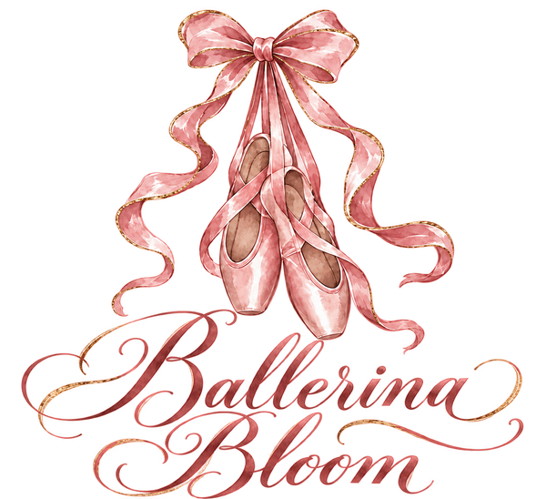 Ballerina Bloom, logo romantique rose foncé