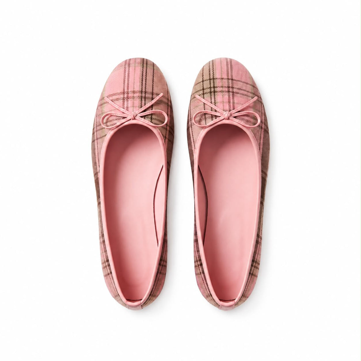 Ballerine Rosy — coloris rose à carreaux