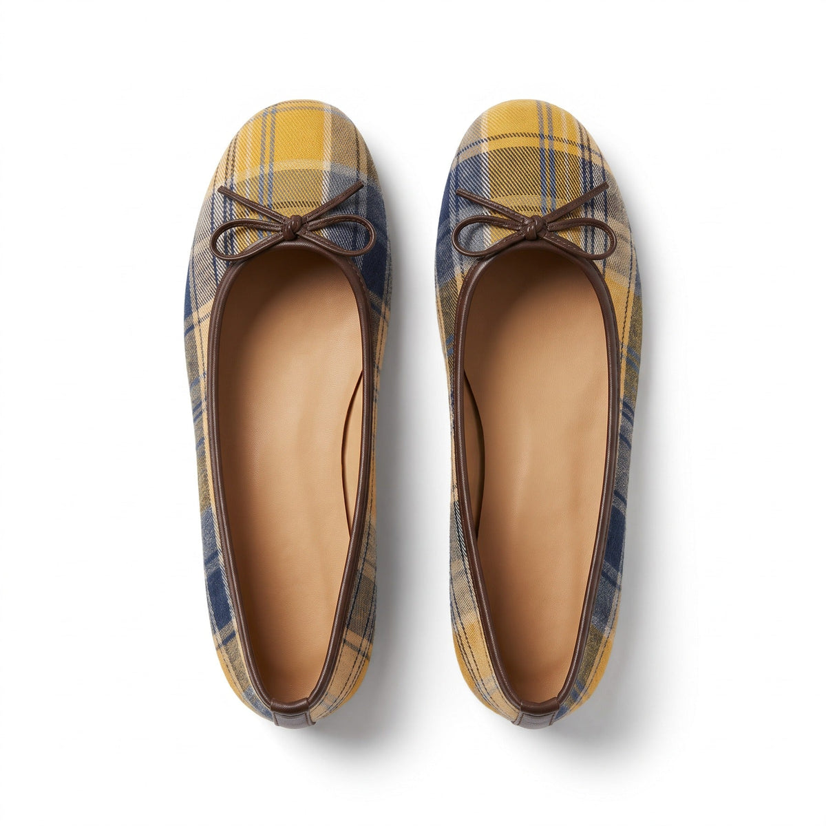 Ballerine Honey — coloris miel à carreaux