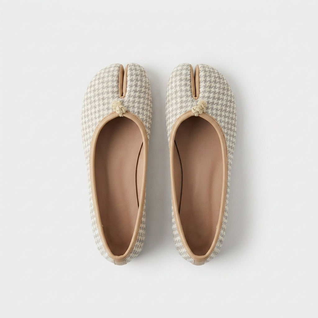 Tabi Avoine — coloris beige à carreaux