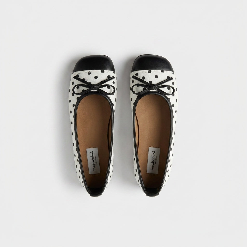 Ballerine Dolce — coloris blanc et noir