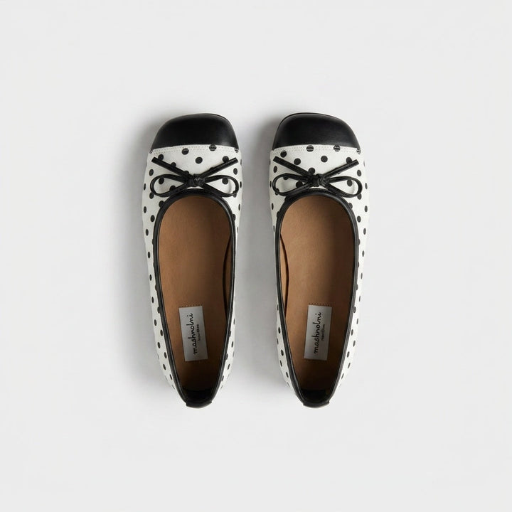 Ballerine Dolce — coloris blanc et noir