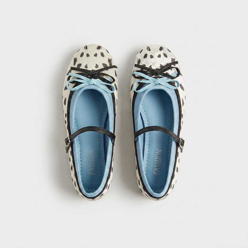 Ballerine Cloud — coloris bleu et crème