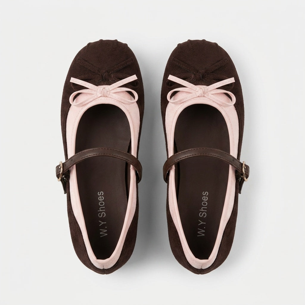 Ballerine Expresso — coloris brun et rose