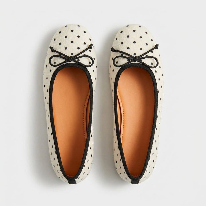Ballerine Dottie — coloris crème et noir